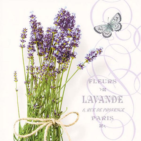 Papier-Serviette lila Lavendel - Landhausstil