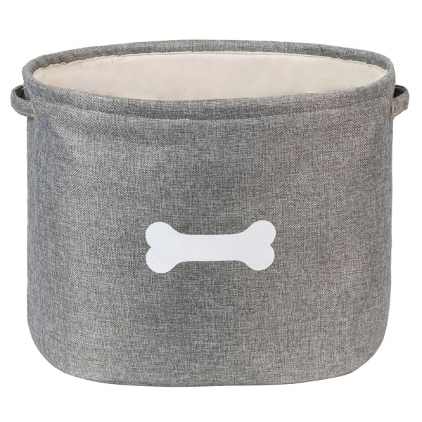 Baumwoll-Korb für Hunde-Spielzeug - grau