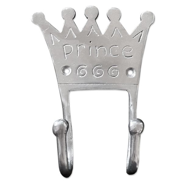 Garderobenhaken Krone Aluminium silber Prince